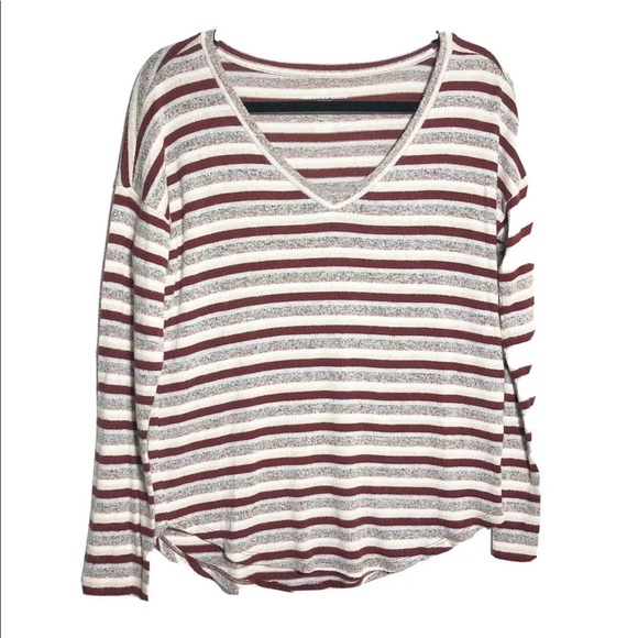 American Eagle Outfitters Tops - American Eagle Soft & Sexy Plush Striped Long Slee